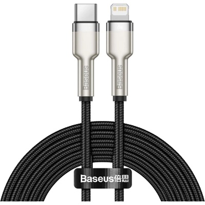 Baseus Кабел Type-C към Lightning, 20W, 25cm - Baseus Cafule Series Metal (CATLJK-01) - черен