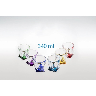 Crystalite Bohemia sklenice Quadro 6 ks 340 ml