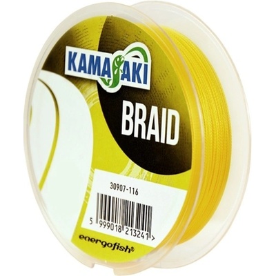 KAMASAKI Pletená šňůra Braid Žlutá 100m 0,16mm 13,5kg