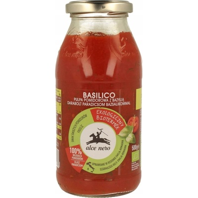 Alce Nero Paradajková Pulpa s bazalkou Bio 500 g