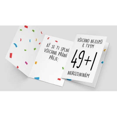 PartyWorld Přání - všechno nejlepší k tvým 49+1 narozeninám