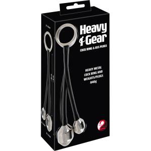 You2Toys Heavy Gear - пенис пръстен с анална тежест - черен