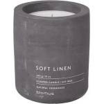 Blomus (Германия) Ароматна свещ BLOMUS FRAGA с аромат Soft Linen - Ø9 х 11 см - цвят магнитно сиво (BLOMUS 65658)