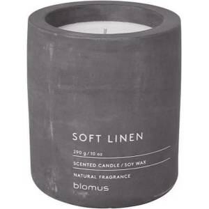 Blomus (Германия) Ароматна свещ BLOMUS FRAGA с аромат Soft Linen - Ø9 х 11 см - цвят магнитно сиво (BLOMUS 65658)