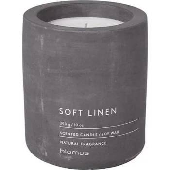 Blomus (Германия) Ароматна свещ BLOMUS FRAGA с аромат Soft Linen - Ø9 х 11 см - цвят магнитно сиво (BLOMUS 65658)