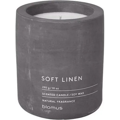 Blomus (Германия) Ароматна свещ BLOMUS FRAGA с аромат Soft Linen - Ø9 х 11 см - цвят магнитно сиво (BLOMUS 65658)