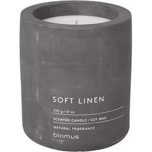 Blomus (Германия) Ароматна свещ BLOMUS FRAGA с аромат Soft Linen - Ø9 х 11 см - цвят магнитно сиво (BLOMUS 65658)