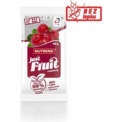 Nutrend JUST FRUIT tyčinka brusinka 30 g