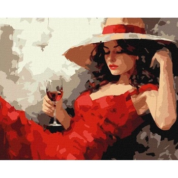 Ideyka Идейка: Разцветяване по номера - момиче с шапка - 40 x 50 см (KHO8358)