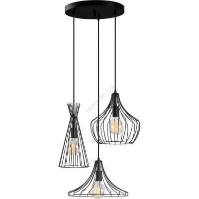 ASIR GROUP Пендел MEZOPOTAMYA 3xE27/40W/230V черен (AS1753)