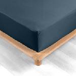 douceur d'intérieur Тъмносин еластичен чаршаф от памук перкал 180x200 cm Percaline - douceur d'intérieur (1644656)