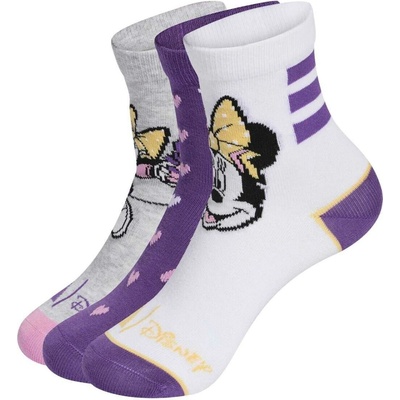 Adidas Disney Minnie Mouse Socks White/Active Purple/Light Grey Heather