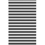 vidaXL Зебра щора, черна, 145x230 см, ширина на плата 140, 9 см, полиестер (4014296)
