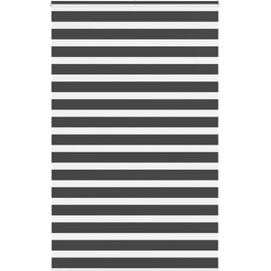 vidaXL Зебра щора, черна, 145x230 см, ширина на плата 140, 9 см, полиестер (4014296)