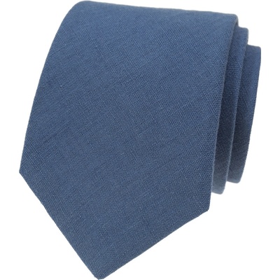 Avantgard Lněná kravata v dárkové krabičce 629-104 modrá / Dusty Blue