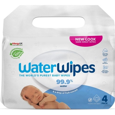 Water Wipes 99,9 % vody vlhčené ubrousky 4 x 60 ks – Zbozi.Blesk.cz