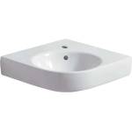 Geberit Selnova Compact - Ъглова мивка 70x62 см, с преливник, отвор за смесител, бяла 501.508. 00.7 (501.508.00.7)