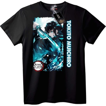 NOONEBRAND Тениска Demon Slayer Токито Мучи - M, Black