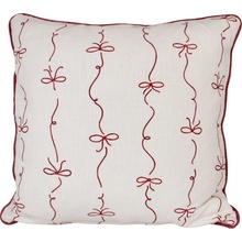 Strömshaga bavlna Bow White/Red bílá barva textil 45 x 45 cm