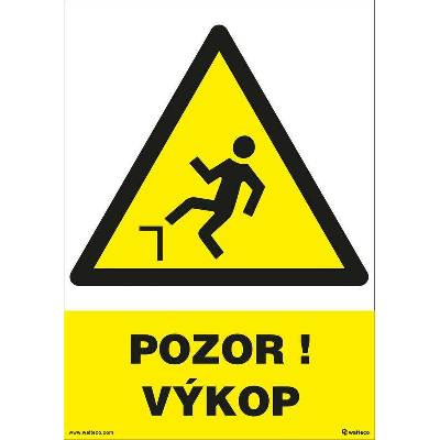 Walteco Pozor výkop 210x297mm, formát A4, plastová tabulka Množství: 1 ks , 20048