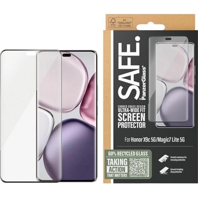 Safe Стъклен протектор SAFE - Ultra Wide Fit, Honor X9c/Magic 7 Lite, прозрачен (5715685019135)