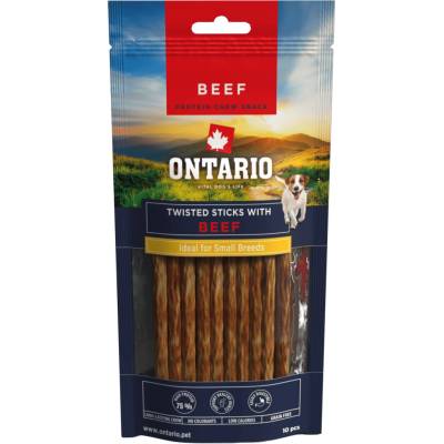 Ontario Protein točené tyčinky pre malé plemená hovädzia 12,7 cm 10 ks