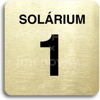 ACCEPT Piktogram solárium 1 - zlatá tabulka - černý tisk bez rámečku