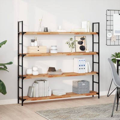vidaXL Плаващи рафтове, 3 бр. , 140x20x4 см, маслено обработени, масивна дървесина, акация (3279597)
