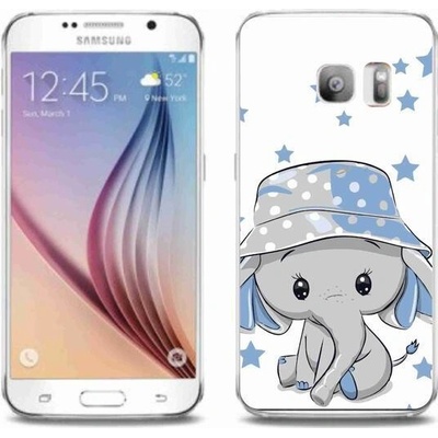 Pouzdro mmCase gelové Samsung Galaxy S6 Edge - modrý slon – Zbozi.Blesk.cz