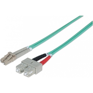 Conneu LC-SC дуплексна пач корда, мултимод OM3, 3 мм. , аква, Conneu (1.5 м) (CNFJ-LCSCOM3DAQ3mm-1.5)