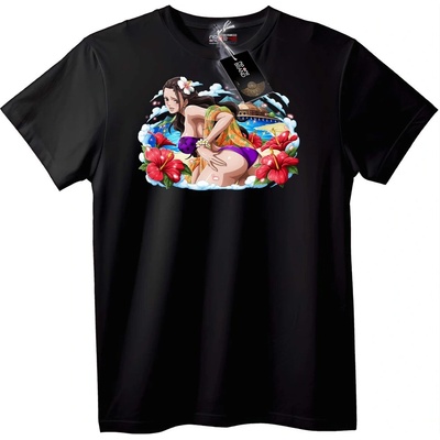NOONEBRAND Тениска Тропическо плажно момиче - XS, Black