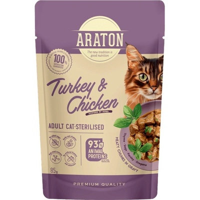 Araton Cat Sterilised Turkey & Chicken 85 g