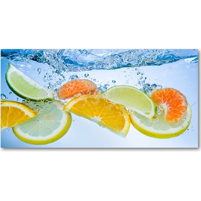 Foto obraz sklo tvrzené Citrusy pod vodou 100x50 cm