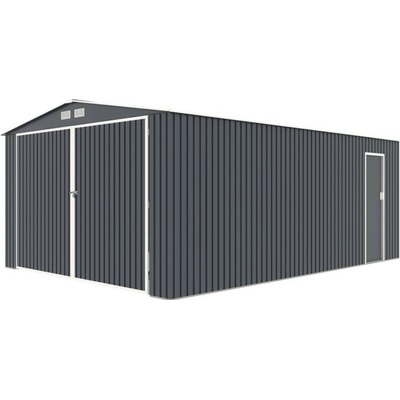 Kovová garáž Palmer 3,8 x 5,4 m CoverTech antracitová