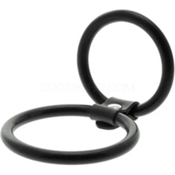 Excellent Power Двоен пенис пристегач - пенис ринг "ornament black