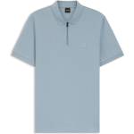 Boss Блуза с яка Boss Mens BOSS ORANGE Short Sleeve Quarter Zip Polo Top - Blue 458
