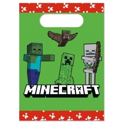 Procos Dárková party taška - Minecraft 4 ks