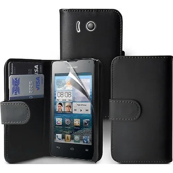 Image 1 of Huawei Ascend Y300 Wallet Калъф + Скрийн Протектор