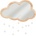 Atmosphera - Детско стенно огледало CLOUD 40x36 см каучуково дърво (P7150)