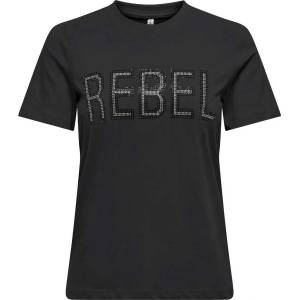 ONLY Тениска onlriri reg s/s stones top box jrs