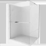 Mexen Kioto+ душ преграда с рафт Walk-in 90 x 200 см, райета, хром - 800-090-121-01-09 (800-090-121-01-09)