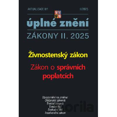 Aktualizace II/1 - Živnostenský zákon - Poradce s.r.o.