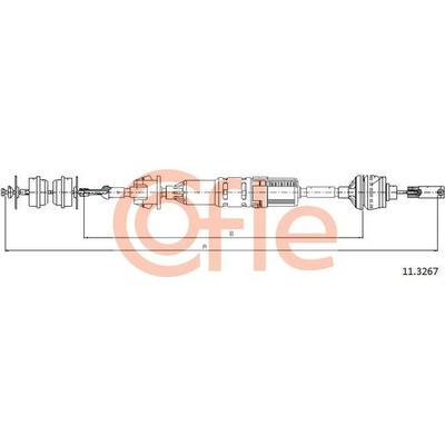 Tažné lanko, ovládání spojky COFLE 11.3267