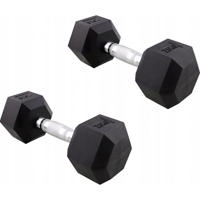 Kaytan Pevné potiahnuté/gumované činky 2x 7,5 kg