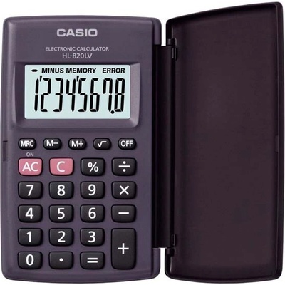 CASIO HL 820LV BK čierna / vrecková kalkulačka / osemmiestna (HL 820LV BK)