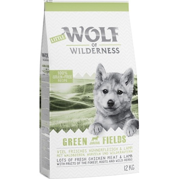 Wolf of Wilderness Junior Green Fields jehněčí 2 x 12 kg