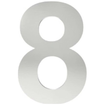 číslo "8" 155mm nerez Nerez