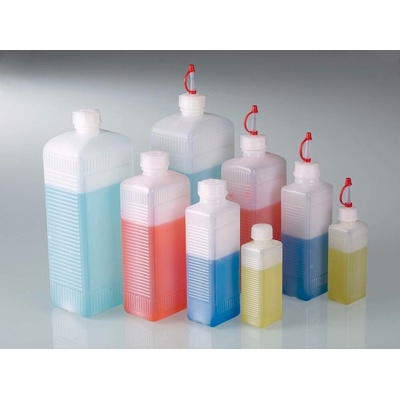 Lahev s úzkým hrdlem z HDPE, obdélníkový tvar, 1000 ml, BJ = 200 kusů