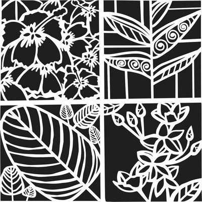Šablona TCW 12"x12" (30,5x30,5 cm) Botanical Squares