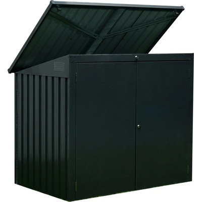 Floraworld Box na 2 popolnice 158 x 101 x 134/113 cm antracitová